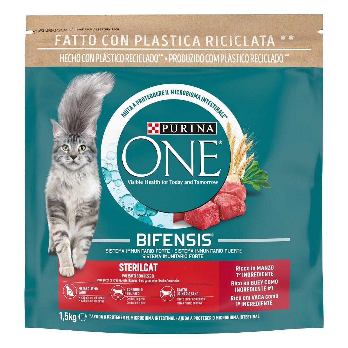 PURINA ONE® Sterilcat, Ricco in Manzo (1,5 kg)